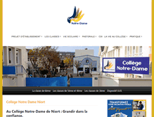 Tablet Screenshot of college-notredame-niort.com